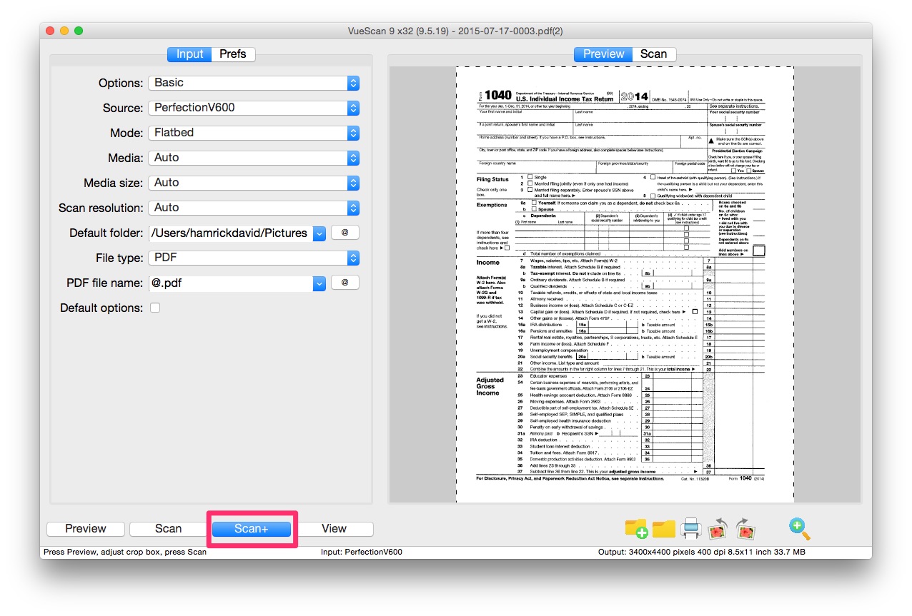 sagde Port teleskop How to Scan Multiple Pages into One PDF | VueScan How-to Guides